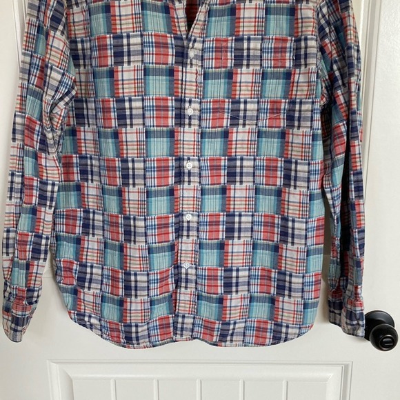 Rye by Hawker Rye Mens Madras Plaid Button Down Shirt Size XL Preppy Multi Color - Picture 4 of 11